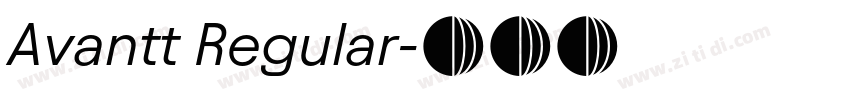 Avantt Regular字体转换